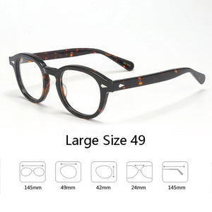 Johnny Depp Eyeglasses Man Lemtosh Optical Glasses Frames Women Luxury Brand Vintage Acetate Round Myopic Eyewear Frame
