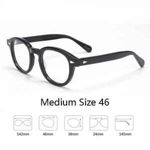 Johnny Depp Eyeglasses Man Lemtosh Optical Glasses Frames Women Luxury Brand Vintage Acetate Round Myopic Eyewear Frame