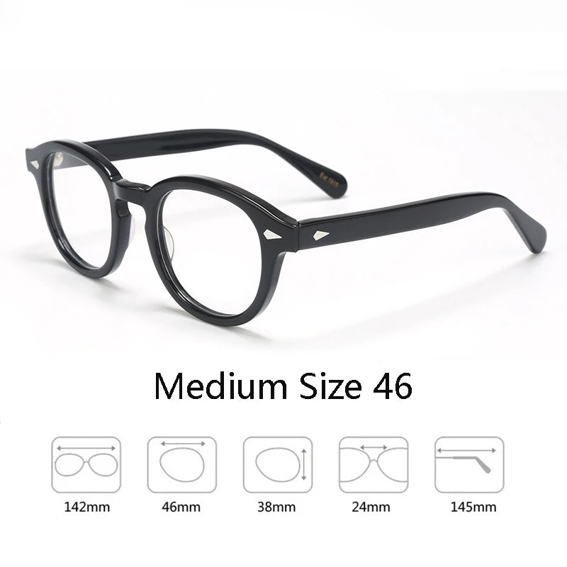 Johnny Depp Eyeglasses Man Lemtosh Optical Glasses Frames Women Luxury Brand Vintage Acetate Round Myopic Eyewear Frame