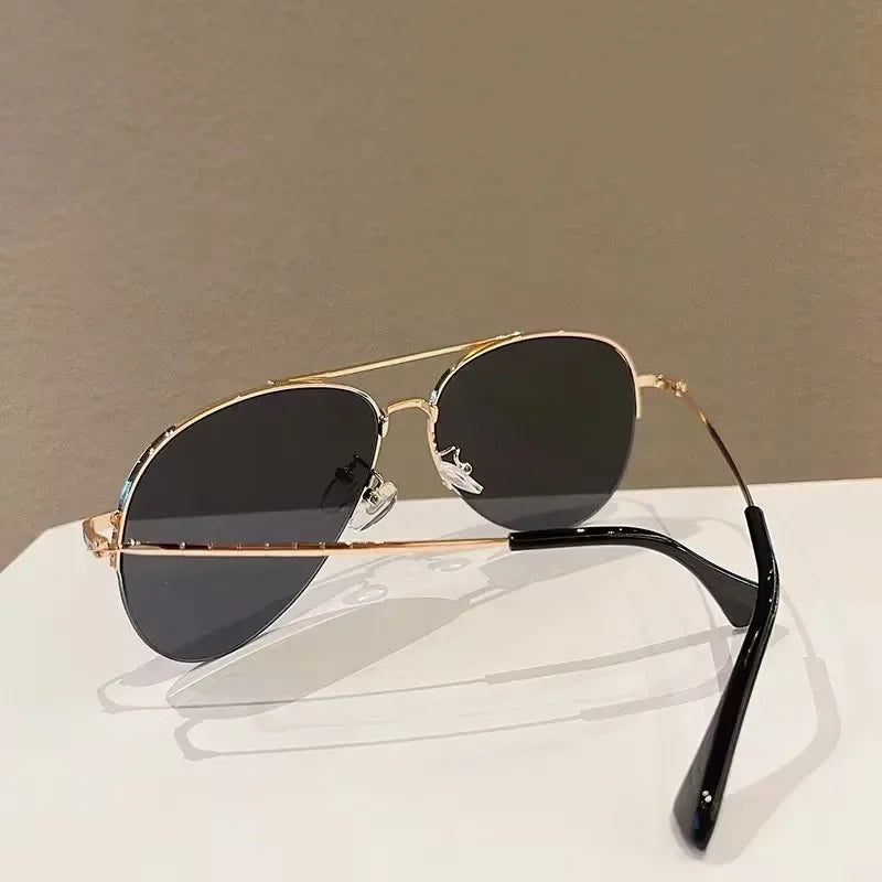 2024 New Fashion Gradient Lens Pilot Sunglasses Vintage Cycling Driving Shades Sun Glasses Unisex UV400 Protection Eyewear