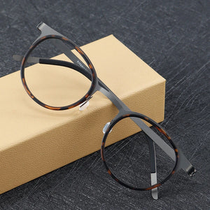 Denmark Luxury Brand Pure Titanium Eyewear Screwless Design Men Glasses Frame Mirror Ring Separation Blue Light Eyeglasses