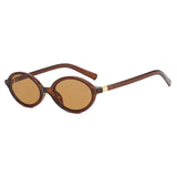 Vintage Oval Sunglasses Women New Luxury Brand Designer Small Oval Anti Blue Light Glasses Retro Fashion Men Leopard Eyegalsses