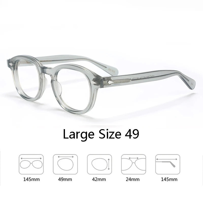 Johnny Depp Eyeglasses Man Lemtosh Optical Glasses Frames Women Luxury Brand Vintage Acetate Round Myopic Eyewear Frame