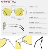Men Night Vision Sunglasses UV400 Photochromic Sun Glasses Women Metal Eyeglasses Frame Cycling Goggles Anti Glare Shade Eyewear