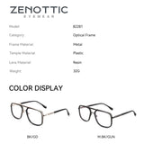 ZENOTTIC（M Size）Metal Prescription Glasses Aviator Optical Eyewear With Recipe Man Myopia Eyeglasses Men