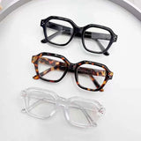 Retro Anti Blue Light Computer Glasses Frame Women Oversized Men Trendy Fashionable Stylish Eyeglasses Classic Korean Spectacles