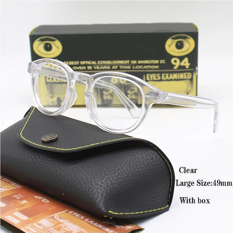 Johnny Depp Eyeglasses Man Lemtosh Optical Glasses Frames Women Luxury Brand Vintage Acetate Round Myopic Eyewear Frame
