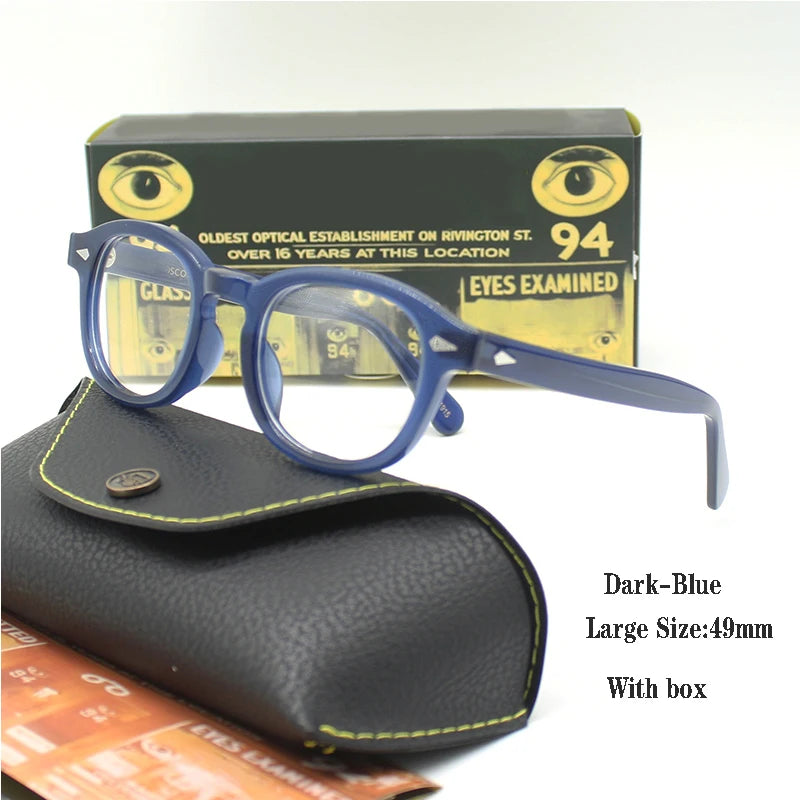 Johnny Depp Eyeglasses Man Lemtosh Optical Glasses Frames Women Luxury Brand Vintage Acetate Round Myopic Eyewear Frame