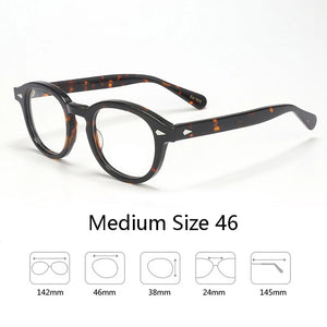 Johnny Depp Eyeglasses Man Lemtosh Optical Glasses Frames Women Luxury Brand Vintage Acetate Round Myopic Eyewear Frame