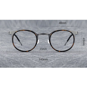 Denmark Luxury Brand Pure Titanium Eyewear Screwless Design Men Glasses Frame Mirror Ring Separation Blue Light Eyeglasses