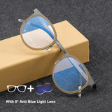 Denmark Luxury Brand Pure Titanium Eyewear Screwless Design Men Glasses Frame Mirror Ring Separation Blue Light Eyeglasses