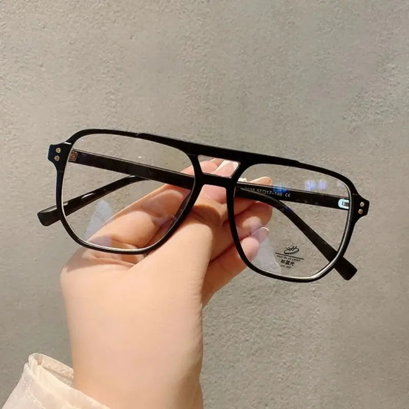 1PC Fashion Anti-blue Light Glasses Men Women Transparent Computer Glasses Frame Retro  Square Eyeglasses