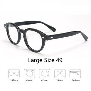 Johnny Depp Eyeglasses Man Lemtosh Optical Glasses Frames Women Luxury Brand Vintage Acetate Round Myopic Eyewear Frame