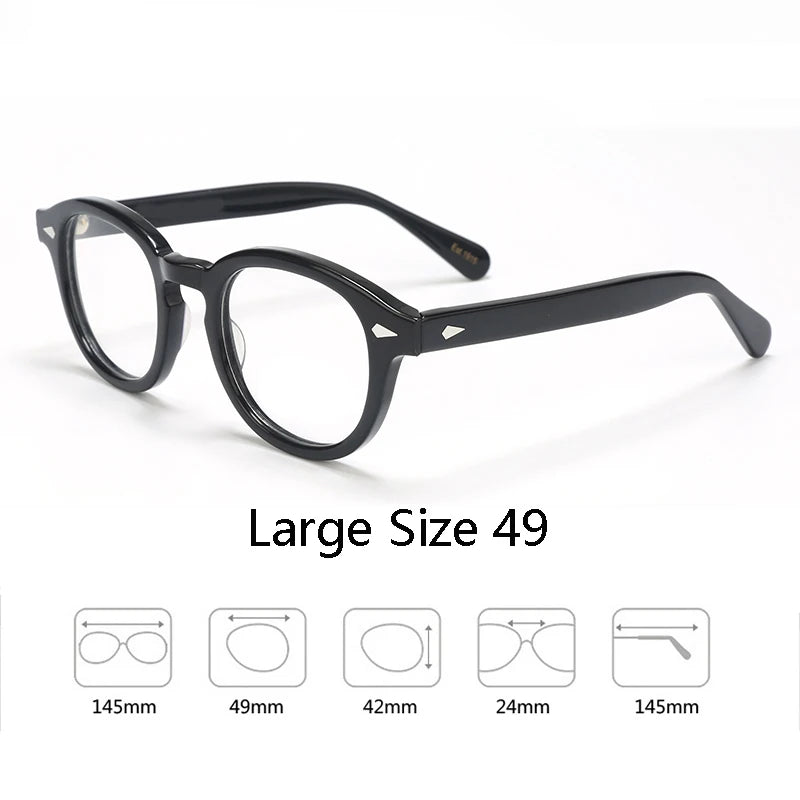 Johnny Depp Eyeglasses Man Lemtosh Optical Glasses Frames Women Luxury Brand Vintage Acetate Round Myopic Eyewear Frame