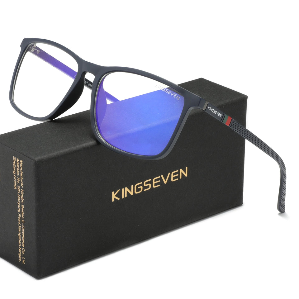 KINGSEVEN Blue Light Blocking Glasses Transparent Lens Men/Women Anti-Blue Ray Eyewear Students Daliy Phone Computer Eyeglasses