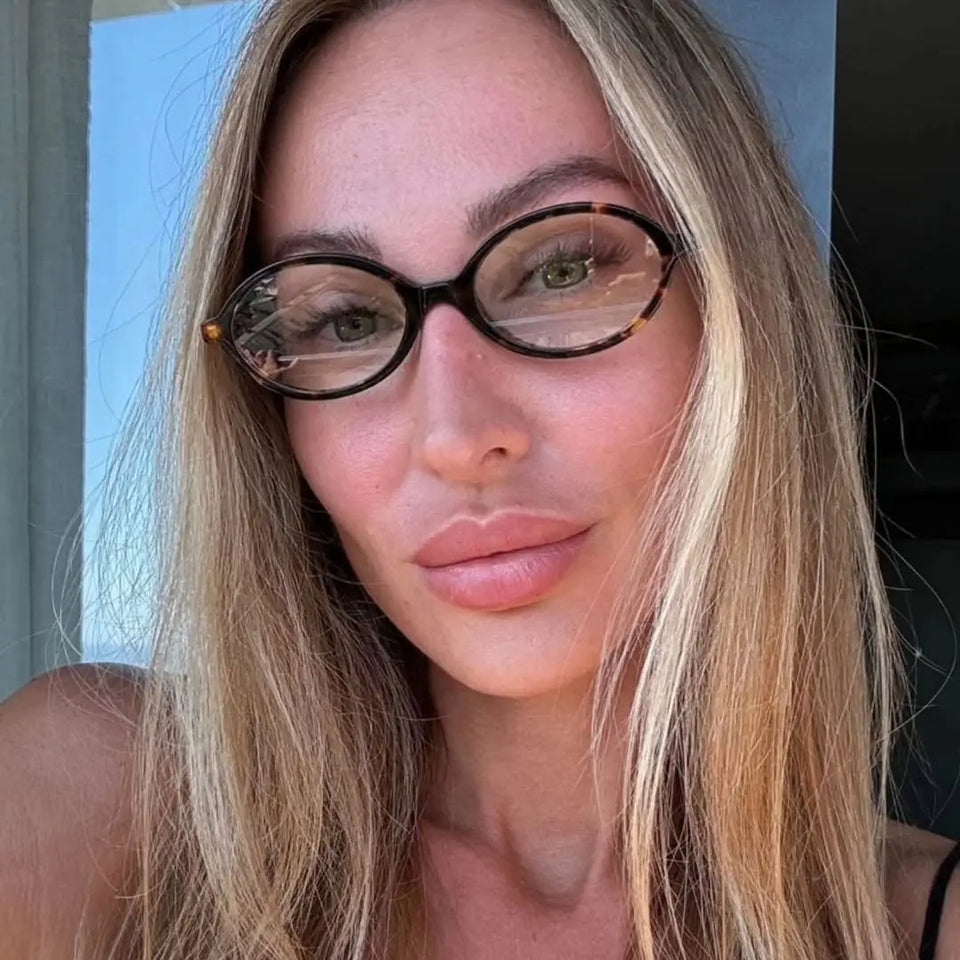 Vintage Oval Sunglasses Women New Luxury Brand Designer Small Oval Anti Blue Light Glasses Retro Fashion Men Leopard Eyegalsses