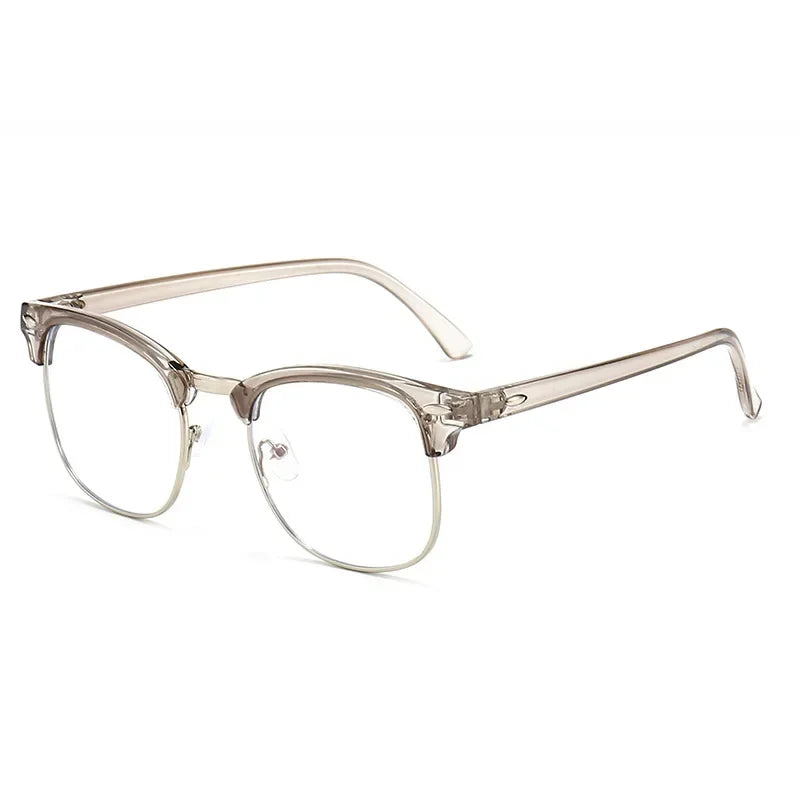Men Retro Anti-blue Light Glasses Classic Vintage Half Frames Anti Blue Light Blocking Computer Eyeglasses For Women Accessory