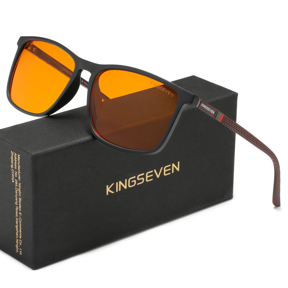 KINGSEVEN Blue Light Blocking Glasses Transparent Lens Men/Women Anti-Blue Ray Eyewear Students Daliy Phone Computer Eyeglasses