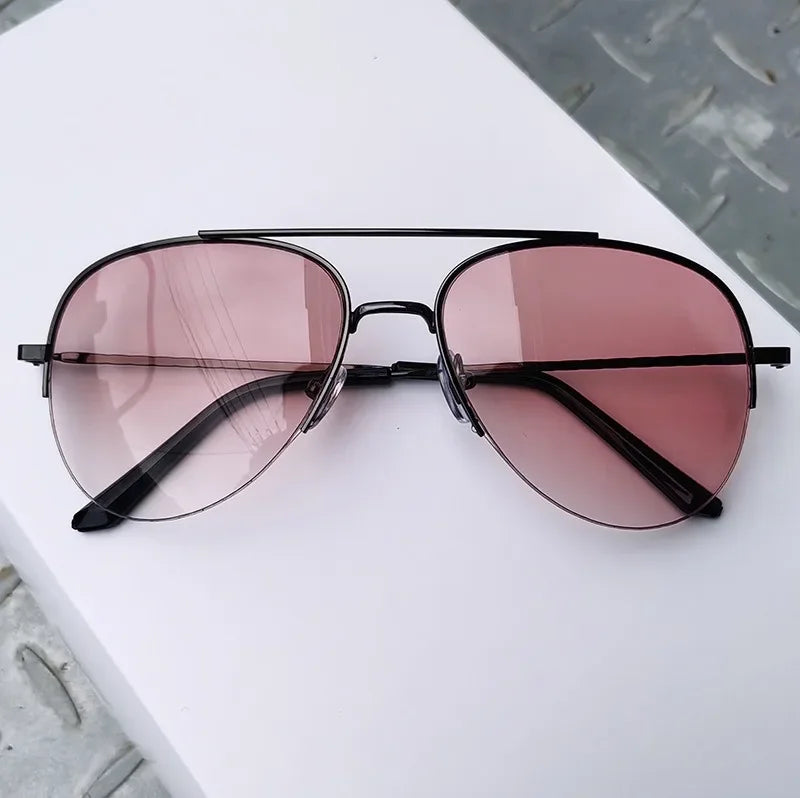 2024 New Fashion Gradient Lens Pilot Sunglasses Vintage Cycling Driving Shades Sun Glasses Unisex UV400 Protection Eyewear