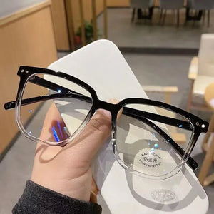 Light Frame Anti Blue Glasses Transparent Black Optical Glasses Women Men Square Eyewear Blocking eyeglasse Spectacle Eyeglasses