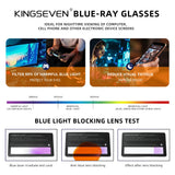 KINGSEVEN Blue Light Blocking Glasses Transparent Lens Men/Women Anti-Blue Ray Eyewear Students Daliy Phone Computer Eyeglasses