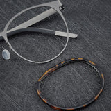 Denmark Luxury Brand Pure Titanium Eyewear Screwless Design Men Glasses Frame Mirror Ring Separation Blue Light Eyeglasses