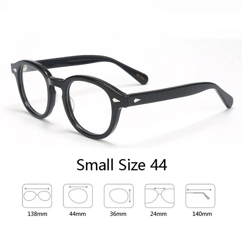Johnny Depp Eyeglasses Man Lemtosh Optical Glasses Frames Women Luxury Brand Vintage Acetate Round Myopic Eyewear Frame