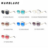 2025 Luxury Punk Metal Rimless Oval Women's Sunglasses Brand Designer Men Sunglass Traveling Party Fashion Eyewear Lentes UV400