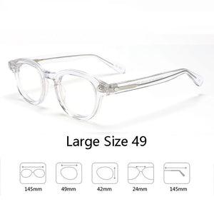 Johnny Depp Eyeglasses Man Lemtosh Optical Glasses Frames Women Luxury Brand Vintage Acetate Round Myopic Eyewear Frame