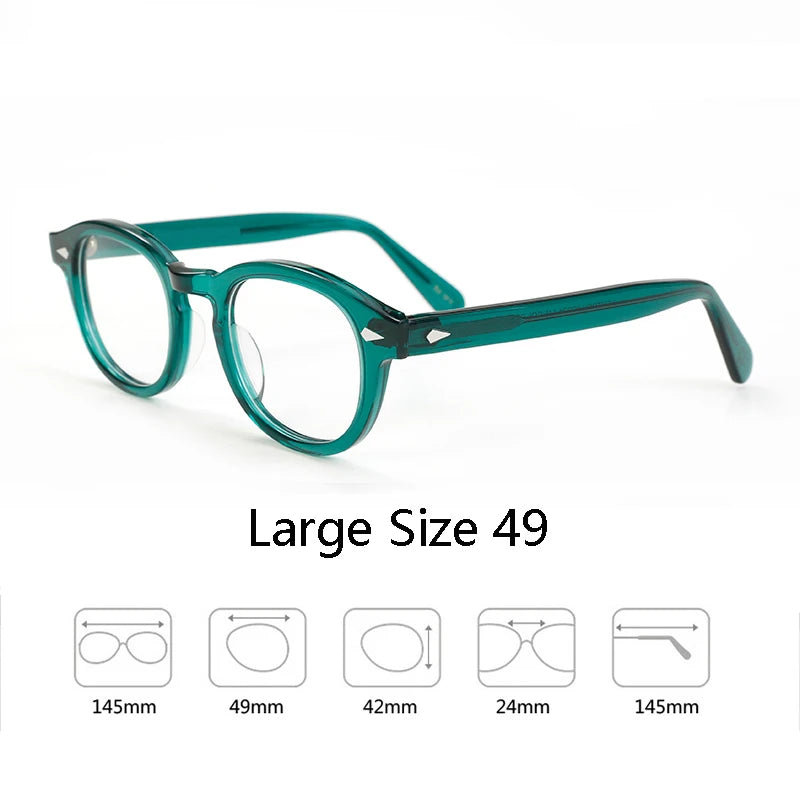 Johnny Depp Eyeglasses Man Lemtosh Optical Glasses Frames Women Luxury Brand Vintage Acetate Round Myopic Eyewear Frame