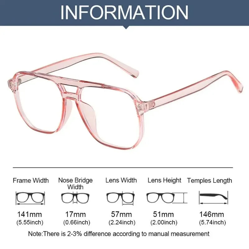 1PC Fashion Anti-blue Light Glasses Men Women Transparent Computer Glasses Frame Retro  Square Eyeglasses