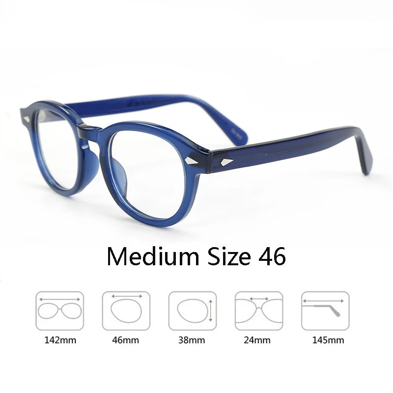 Johnny Depp Eyeglasses Man Lemtosh Optical Glasses Frames Women Luxury Brand Vintage Acetate Round Myopic Eyewear Frame