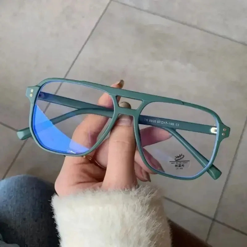 1PC Fashion Anti-blue Light Glasses Men Women Transparent Computer Glasses Frame Retro  Square Eyeglasses