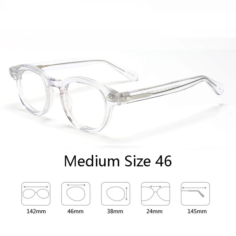 Johnny Depp Eyeglasses Man Lemtosh Optical Glasses Frames Women Luxury Brand Vintage Acetate Round Myopic Eyewear Frame