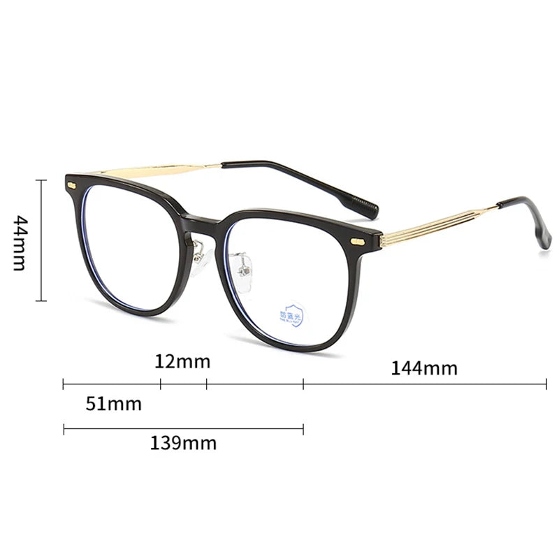 New Glasses Frame Camping Cycling Fishing Men Retro Glasses Frame Luxury Brand Design Tea Color Women Anti Blue Light Glasses
