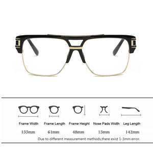 Luxury Brand Square Glasses Frame New Women Men Fashion Oversize Clear Lens Anti Blue Light Eyeglasses Frames Optics Frames
