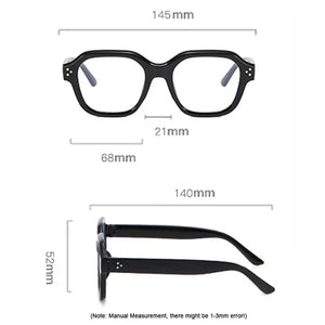 Retro Anti Blue Light Computer Glasses Frame Women Oversized Men Trendy Fashionable Stylish Eyeglasses Classic Korean Spectacles